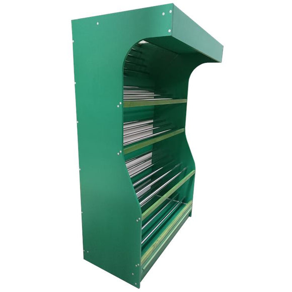 Raft pentru Mega M legume si fructe H-200 cm L-125 cm G-60 cm iluminare LED verde Raft pentru legume si fructe