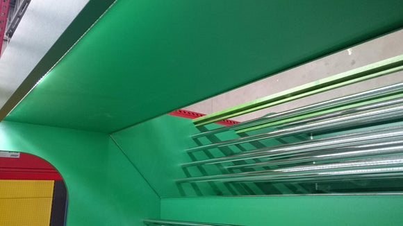 Raft pentru Mega M legume si fructe H-200 cm L-125 cm G-60 cm iluminare LED verde Raft pentru legume si fructe