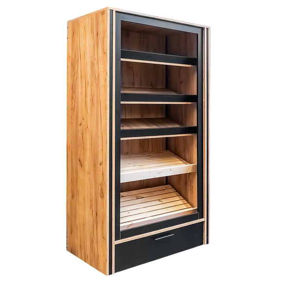 Raft pentru Mega M paine deschis H-204 cm L-110 cm G-62 cm d?b kraftnegru Raft deschis pentru paine cu