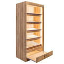Raft pentru Mega M paine deschis H-205 cm L-100 cm G-58 cm stejar american Raft pentru paine deschis H205