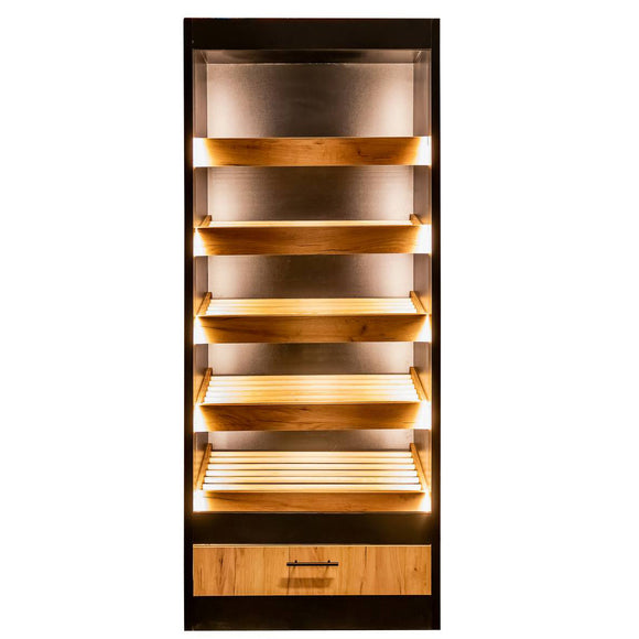Raft pentru Mega M paine deschis H-205 cm L-60 cm G-58 cm dab kraft Raft pentru paine deschis H205
