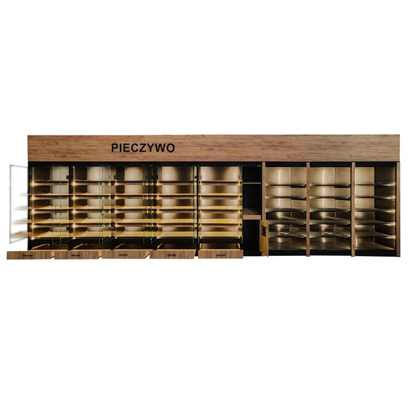 Raft pentru Mega M paine deschis H-205 cm L-60 cm G-58 cm dab kraft Raft pentru paine deschis H205
