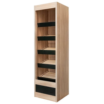 Raft pentru paine deschis 60x58xH205 cm, stejar sonoma/negru, imagine 1