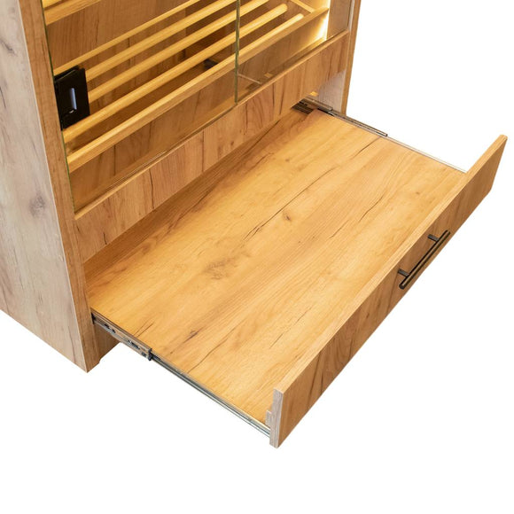 Raft pentru Mega M paine cu geam H-205 cm L-100 cm G-58 cm db kraft