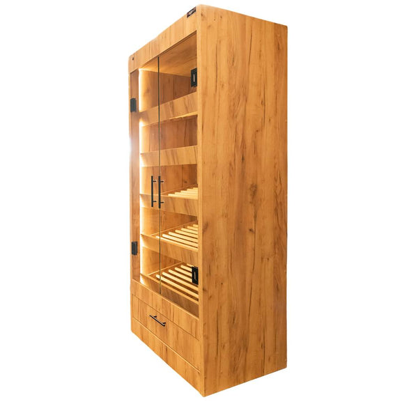 Raft pentru Mega M paine cu geam H-205 cm L-100 cm G-58 cm db kraft
