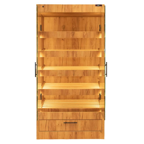 Raft pentru Mega M paine cu geam H-205 cm L-100 cm G-58 cm db kraft