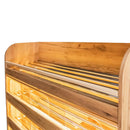 Raft pentru Mega M paine H-180 cm L-125 cm G-60 cm plexi iluminare LED d?b kraft Raft pentru paine T H180