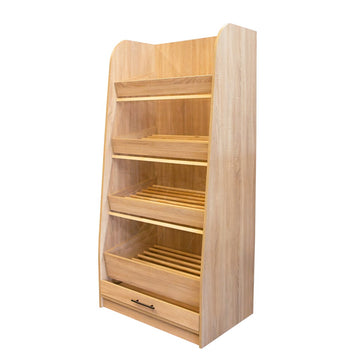 Raft pentru paine cu plexi 90x60xH180 cm, stejar sonoma, imagine 1