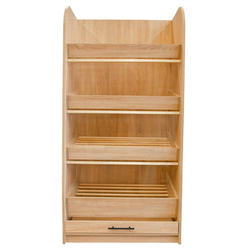 Raft pentru paine cu plexi 90x60xH180 cm, stejar sonoma, imagine 2