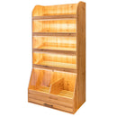 Raft pentru Mega M paine H-205 cm L-100 cm G-60 cm plexi iluminare LED stejar artisan