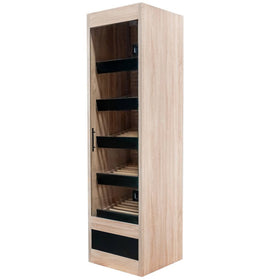 Raft pentru Mega M paine cu vitrina H-205 cm L-60 cm G-58 cm stejar sonoma