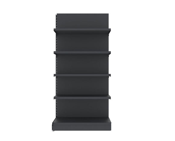 Raft metalic de perete pentru magazin Mega-M Merkury II, modul de extensie, H-210 cm, L-101,5 cm, grafit