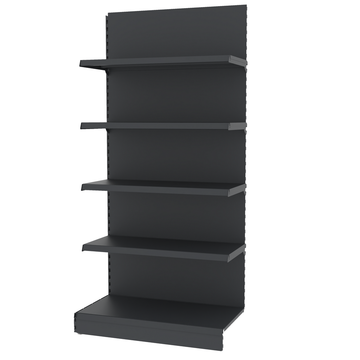 Raft metalic de perete pentru magazin Mega-M Merkury II, modul de extensie, H-210 cm, L-101,5 cm, grafit - 0