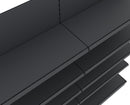 Raft metalic de perete pentru magazin Mega-M Merkury II, modul de extensie, H-210 cm, L-101,5 cm, grafit-5