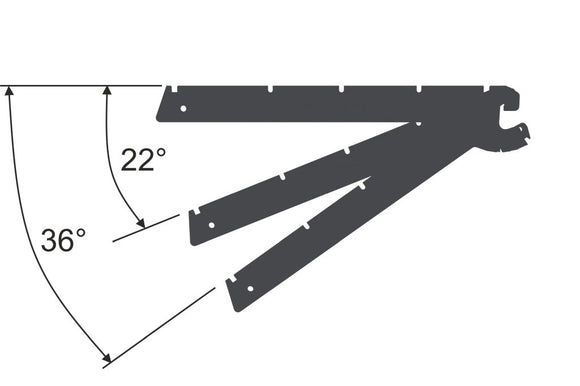 Raft metalic gondola pentru magazin Mega-M Merkury II, bifacial, modul de extensie, H-210 cm, L-101,5 cm, grafit