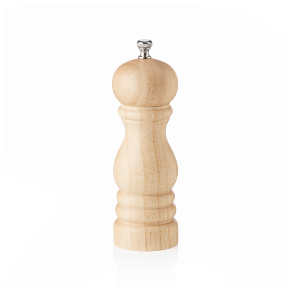 Rasnita de piper cu mecanism ceramic CLASSIC MILL, inaltime 15 cm, lemn lacuit natural, ceramica, lemn