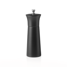 Rasnita de piper cu mecanism ceramic NOVEL MILL, inaltime 15 cm, negru mat, ceramica, lemn Cu mecanism de rasnire din