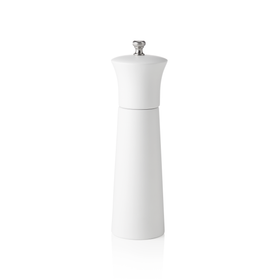 Rasnita de piper cu mecanism ceramic NOVEL MILL, inaltime 20 cm, alb mat, ceramica, lemn