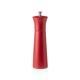 Rasnita de piper cu mecanism ceramic NOVEL MILL, inaltime 20 cm, rosu mat, ceramica, lemn