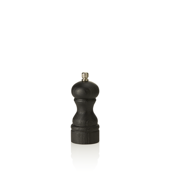 Rasnita de sare din lemn cu mecanism de macinare din otel inoxidabil, inaltime 14 cm, otel inoxidabil, lemn
