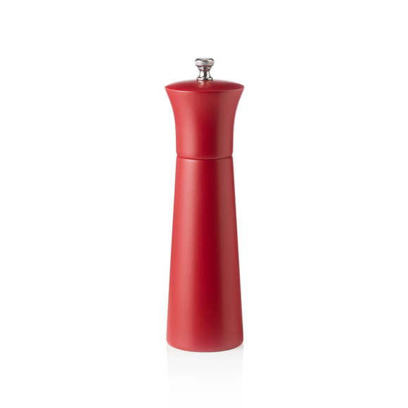 Rasnita de sare cu mecanism ceramic NOVEL MILL, inaltime 20 cm, rosu mat, ceramica, lemn