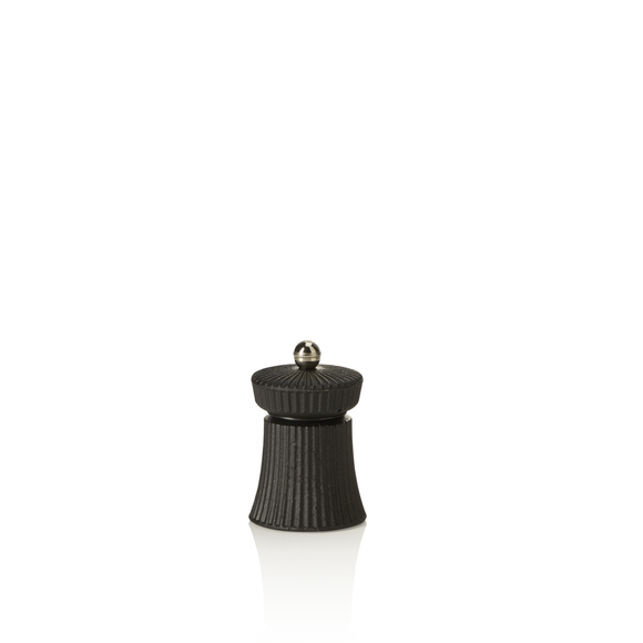 Rasnita de sare cu mecanism de macinare din otel inoxidabil IRON CRUSH, inaltime 9,5 cm, negru, otel inoxidabil, fonta