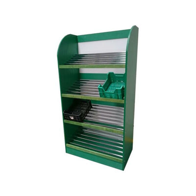 Dulap expunere legume / fructe cu 4 polite inclinate, 95x50xH180 - diverse culori