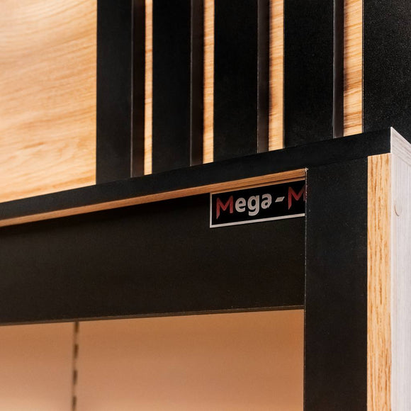 Regal pentru Mega M paine H-244 cm L-247,5 cm G-62 cm stejar baroc auriu Raft pentru panifica tie cu