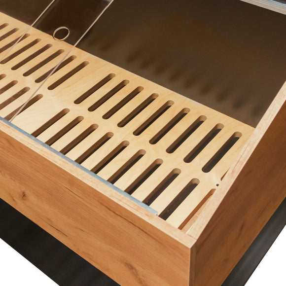 Regal pentru Mega M paine promotional H-138.5 cm L-122 cm G-98.5 cm stejar kraft