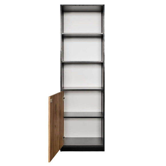 Raft de birou pentru biblioraft 60x35xH200 cm, stejar kraft/negru, imagine 4