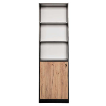 Raft de birou pentru biblioraft 60x35xH200 cm, stejar kraft/negru, imagine 2
