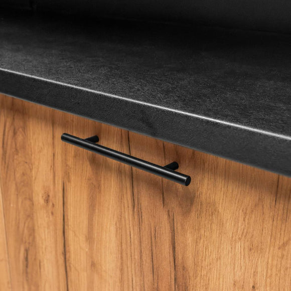 Raft de expunere-vanzare casa marcat H-230 cm L-364 cm G-63 cm kraft/negru
