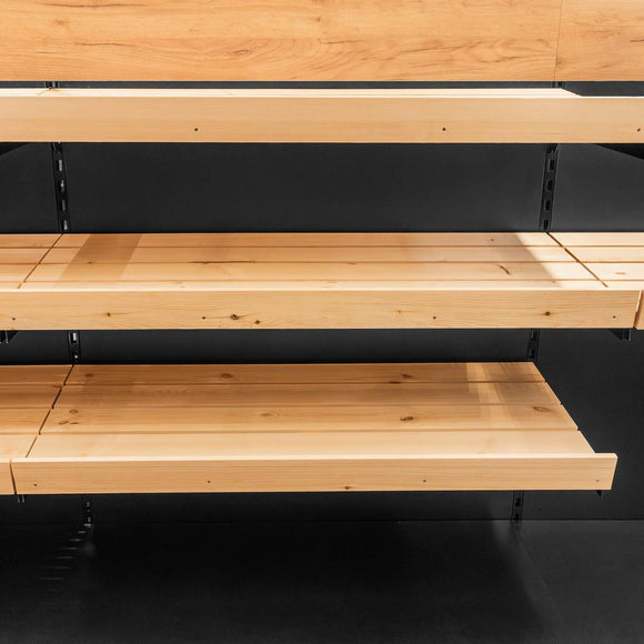 Raft de expunere-vanzare casa marcat H-230 cm L-364 cm G-63 cm kraft/negru