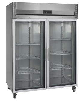 RK1420G-SS304, 1325 l, 2 to 10 C, 2 usi din sticla cu balama auto-inchidere, Ventilat, LED, 320 W, C