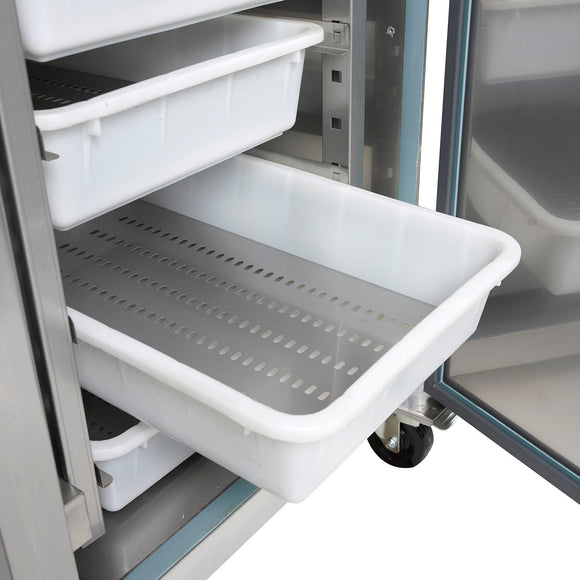 Frigider vertical inox RKS600 pentru peste vedere laterala Tefcold – frigider vertical inox pentru peste si fructe de mare
