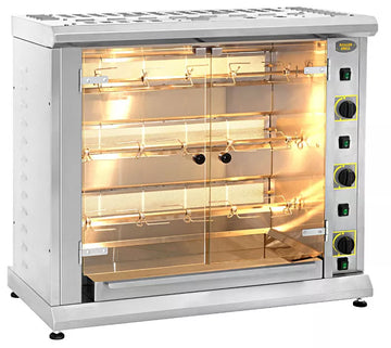 Rotisor pe gaz cu 3 axe - capacitate 12 pui, putere 16,5 kw Rotisor pe gaz cu 3