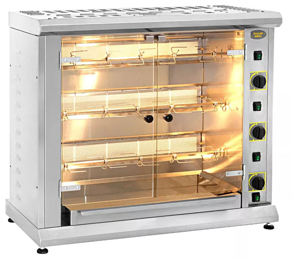 Rotisor pe gaz cu 3 axe - capacitate 12 pui, putere 16,5 kw Rotisor pe gaz cu 3