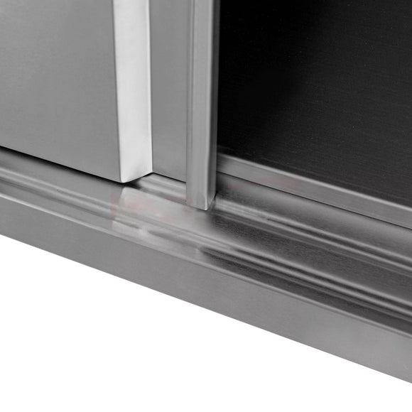 Sapalator inox cu doua cuve de 40x50xH25, baza inchisa cu usi culisante, 100x70xH85 cm