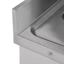 Sapalator inox cu doua cuve de 40x50xH25, baza inchisa cu usi culisante, 100x70xH85 cm