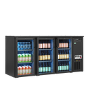 Back bar modular refrigerat antracit SCL-222GMU+ vedere laterala Tefcold – sistem back bar modular refrigerat Serrco Combi-Line pentru bar profesional