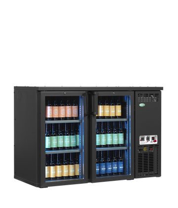 Back bar modular refrigerat antracit SCL-22GMU+ vedere laterala Tefcold – sistem back bar modular refrigerat Serrco Combi-Line pentru bar profesional