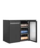 Back bar modular refrigerat antracit SCL-22MU+ vedere laterala Tefcold – sistem back bar modular refrigerat Serrco Combi-Line pentru bar profesional
