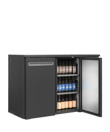 Back bar modular refrigerat antracit SCL-22MU+ vedere laterala Tefcold – sistem back bar modular refrigerat Serrco Combi-Line pentru bar profesional