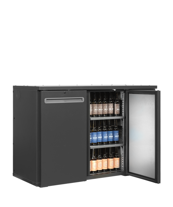 Back bar modular refrigerat antracit SCL-22MU+ vedere laterala Tefcold – sistem back bar modular refrigerat Serrco Combi-Line pentru bar profesional