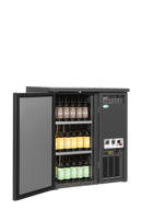 Back bar modular refrigerat antracit SCL-2MU+ vedere laterala Tefcold – sistem back bar modular refrigerat Serrco Combi-Line pentru bar profesional