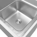 Spalator inox cu cuva de 40x50xH25 pe stanga, baza inchisa cu usi culisante 100x70xH85 cm