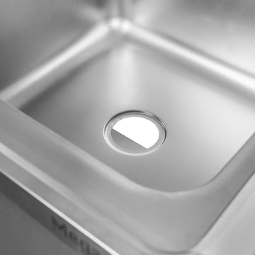 Spalator inox cu cuva de 50x40xH25 pe dreapa, baza inchisa cu usi culisante, 120x60xH85 cm