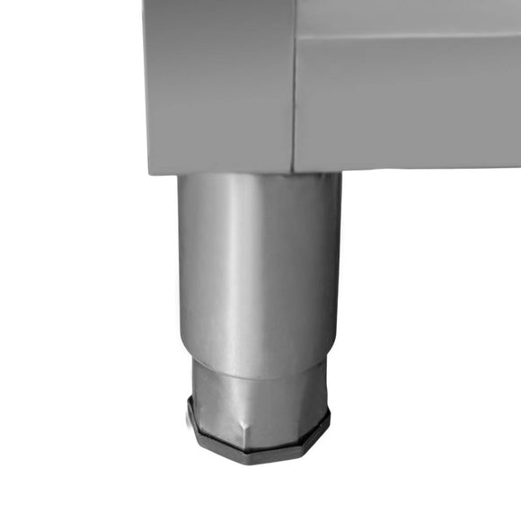 Spalator inox cu cuva de 50x40xH25 pe stanga, baza inchisa cu usi cilisante, 160x60xH85 cm