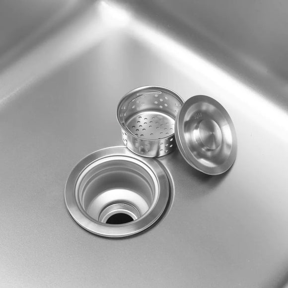 Spalator inox cu cuva pe partea dreapta, baza inchisa cu usi culisante, 100x70xH85 cm