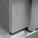 Sapalator inox cu doua cuve, baza inchisa cu usi culisante. 120x70xH85 cm